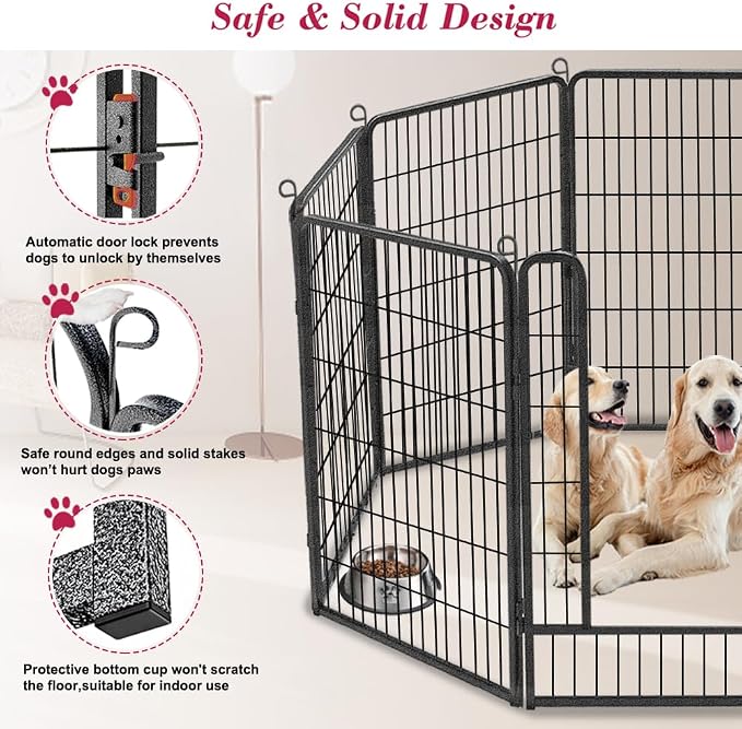 Rustproof Dog Playpen Fence, 40in 14 Panels