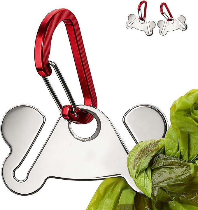 2PCS Dog Poop Bag Holder, Waste Bag Holder, Dog Poop Bag Carrier, Hand Free Holder