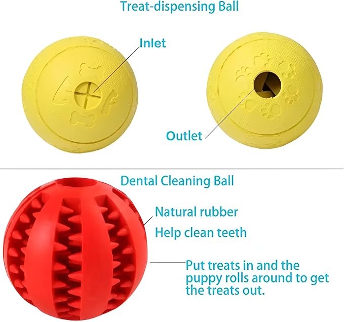 Interactive DogToys Snuffle Double Cloth Strip with Hidden Food Puzzle Ball Encourage Natural Foraging Skills,Slow Food Training to Relieve Boredom and Stimulating (Red/Yellow/Multi)