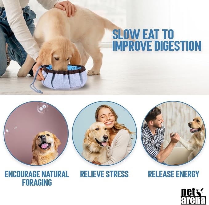 PET ARENA Adjustable Snuffle Mat for Dogs Puzzle Feeder Toy | Promotes healthy eating habits, reduces boredom, brain exercise, and provides engaging activity for pets indoors or outdoors