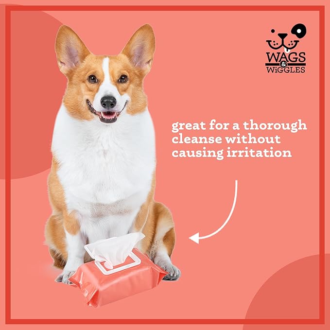 Wags & Wiggles Purify Hypoallergenic Grooming Wipes, Grapefruit, 100 Count