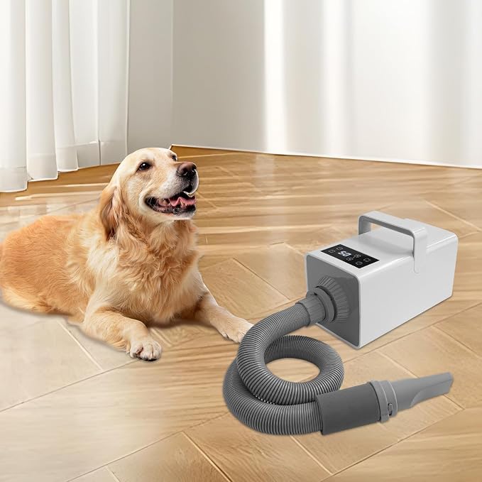 Pet Hair Dryer with Low Noise,Pet Grooming Dryer with Powerful Motor and Diffuser for Dogs, Cats, Puppies - Portable Handheld for Quick Drying After Bath