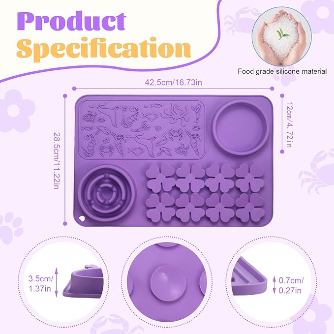 Star&Mi Slow Feeder Dog Bowls, 3-Layer Interactive Dog Puzzle Feeder, Dog Slow Feeder Bowl & Lick Bowl for Dogs, Non-Slip Dog Bowl Slow Feeder for Medium & Large Breeds