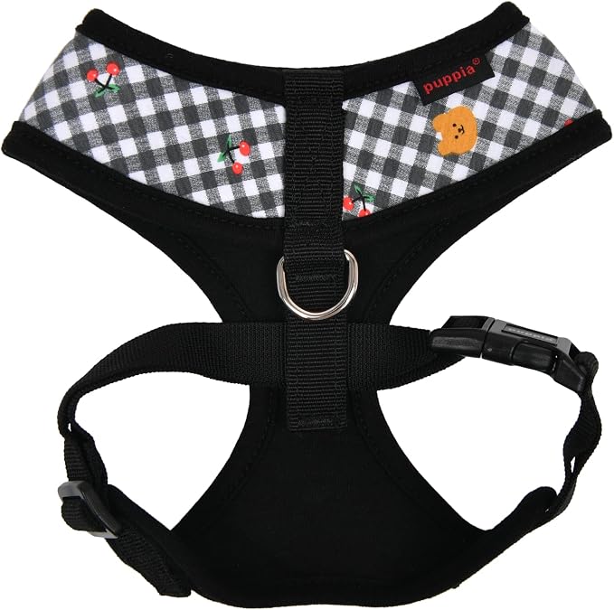 Puppia Spring and Summer Fashion Over-The-Head Dog Harness, Black_Baba, Large