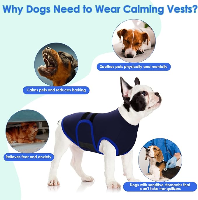 MIGOHI Dog Anxiety Relief Coat, Medium, Small