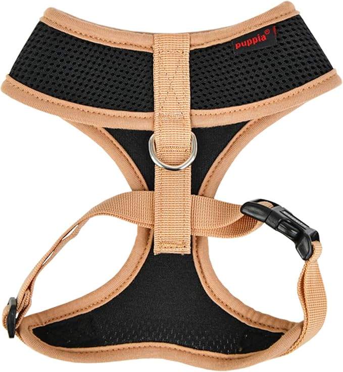 Puppia Soft Harness II - Black - S (Pack of 2)