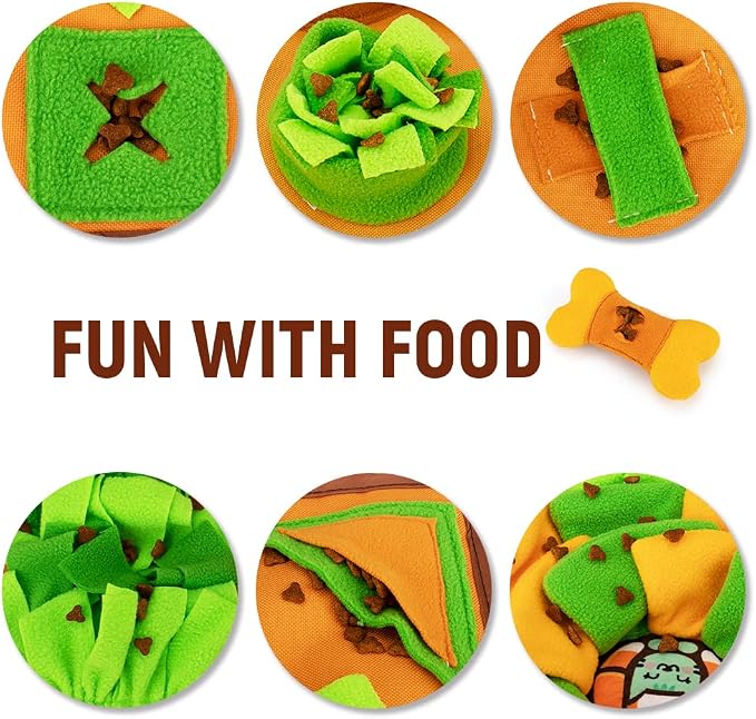 Snuffle Mat Dog Enrichment Feeding Mat | Smell Training & Slow Eating, Interactive Toy & Feed Game, Sniffing, Mental Stimulation