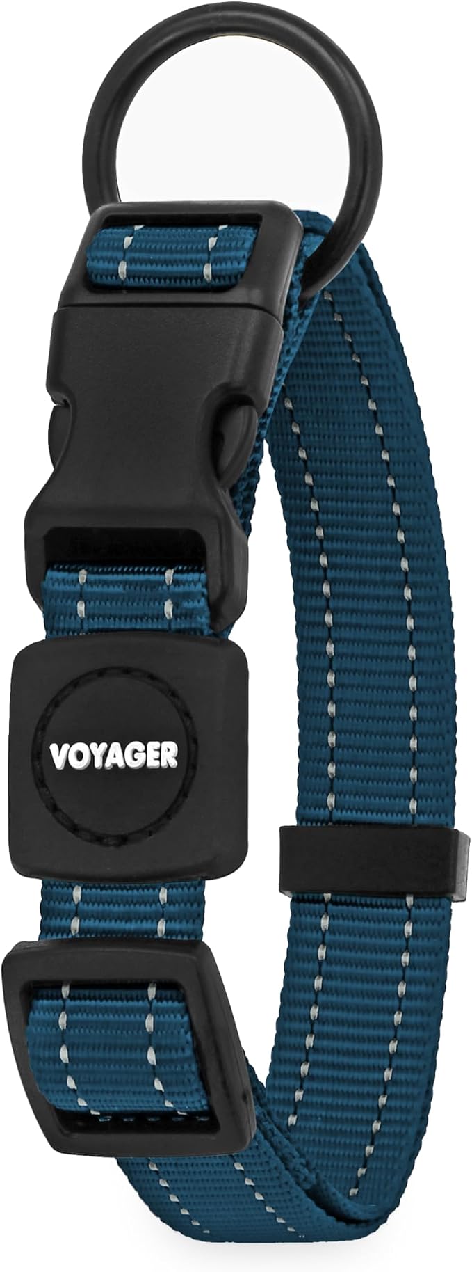 Best Pet Supplies Voyager Reflective Dog Leash or Collar with Neoprene Handle, for Small, Medium, and Large Breed Puppies, Cute and Heavy Duty for Walking, Running and Training - Blue, M