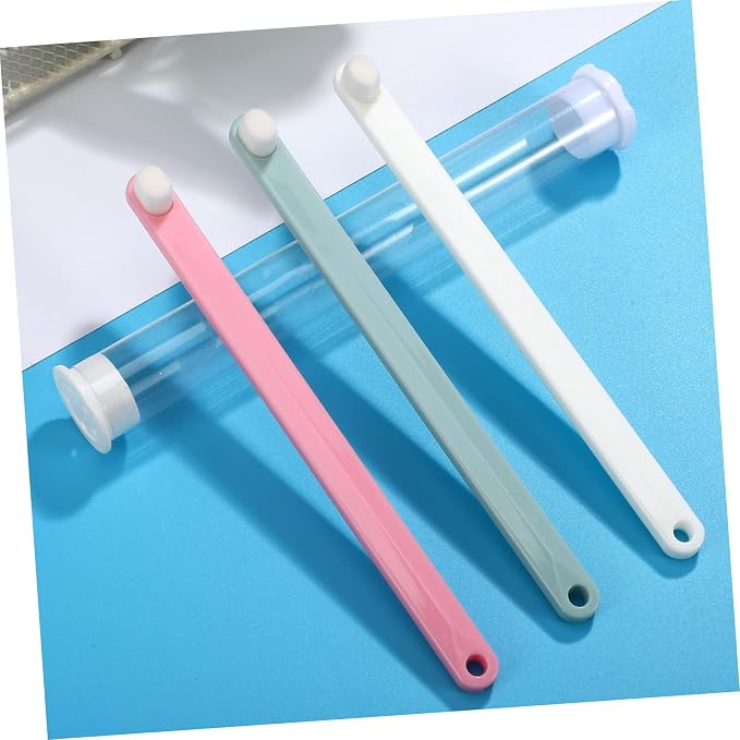 Happyyami 3pcs Pet Toothbrush Small Head Soft Bristles Gentle Dog Cat Oral Care Kit Handle for Precise Cleaning and Irritation Use