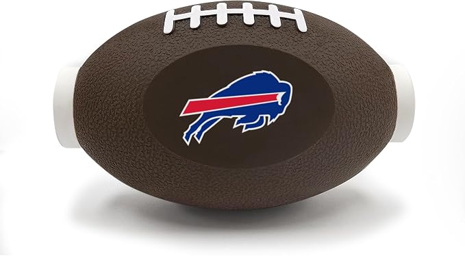 NFL Buffalo Bills Football Treat Dispensing Toy for Dogs and Cats, Rubber Ball Pet Toy, Interactive Fun Doggie Treat Toy, Natural Rubber Feeding Toy