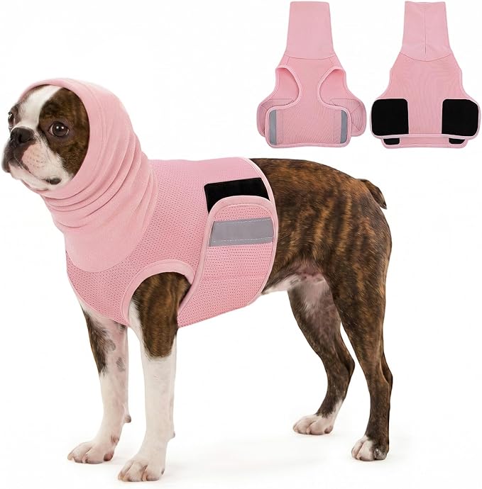 AOFITEE Dog Anxiety Vest with Hood, Breathable Calming Vest for Small Dogs