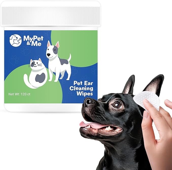 MyPet&Me Ear Wipes for Dogs and Cats, 120 Count