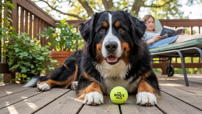 The Big Dog’s Balls Large Dog Tennis Balls 3-Pack Yellow Floats in Water | Our fetch balls combine non-abrasive felt exterior and a thicker rubber core Durable Dog Toy for Outdoor Play & Training