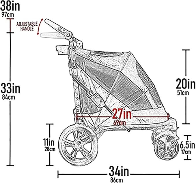 Pet Gear No-Zip Excursion Pet Stroller - Dark Platinum