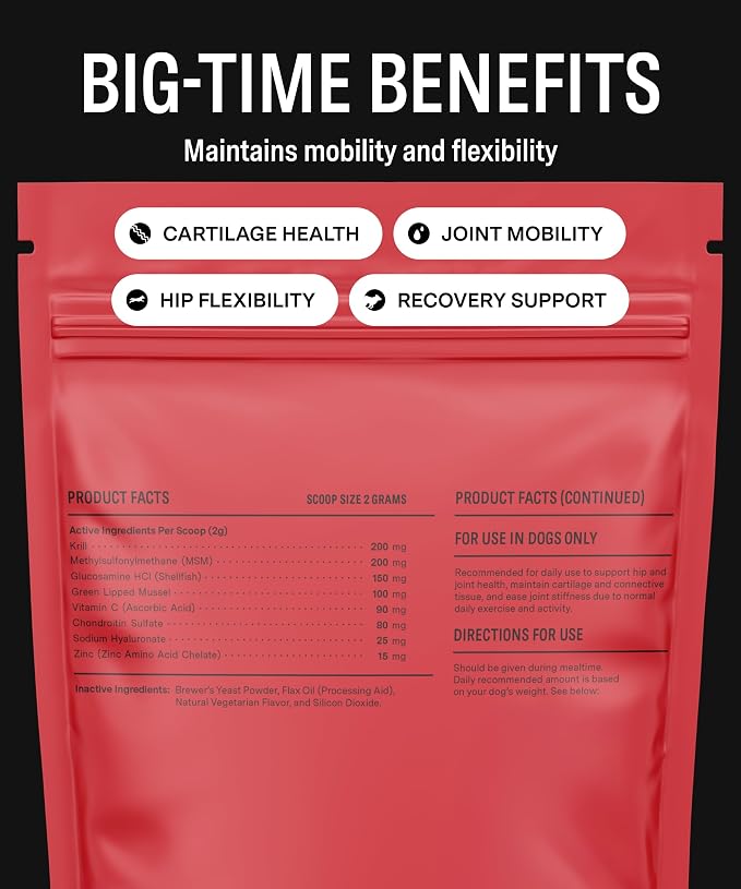 Fi Hip & Joint Supplement for Dogs, Glucosamine, Chondroitin & MSM