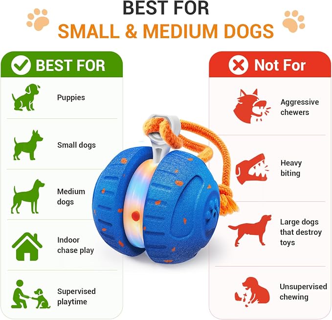 Pamlulu Interactive Dog Toy for Small & Medium Dogs, Fun Enrichment Toy to Keep Dogs Busy, Chew-Friendly Puppy Toy for Indoor & Outdoor Play, Dog Birthday Gift