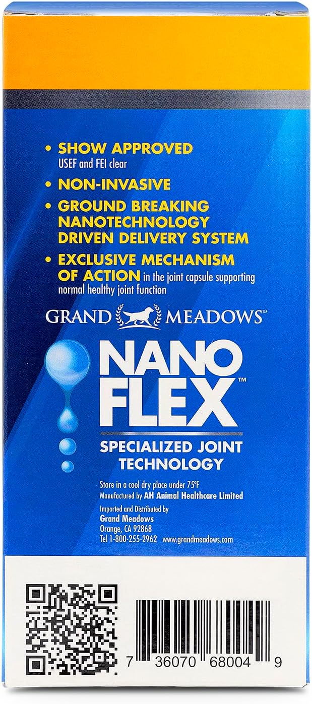Grand Meadows Nanoflex Advanced Topical Joint Support for Horses, Dogs & Cats, 4 oz – Pet Mobility & Flexibility Aid, Daily Comfort Formula for Active, Aging & Performance Animals