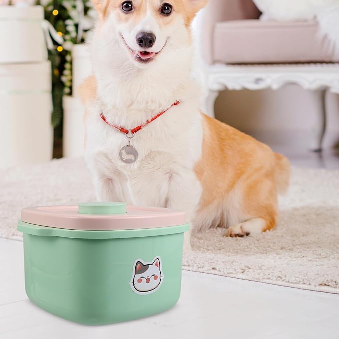 Pet Food Storage Bin Airtight 5l Plastic Container with Lid Vacuum Seal Dustproof Moisture Proof for Dog Cat Food Home Travel Use