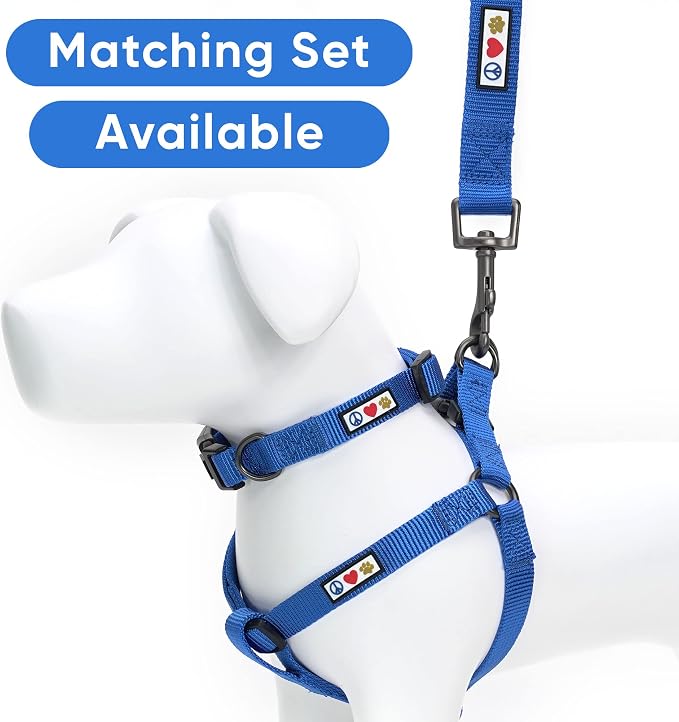 Pawtitas Solid Step-in Dog Harness – Adjustable No-Pull Vest for Puppies to Seniors, Safe & Comfortable L Blue