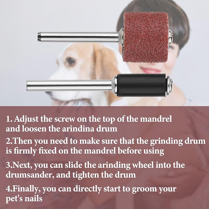 Dog Nail Grinder Replacement Kit, 26pcs, 80/120 Grit