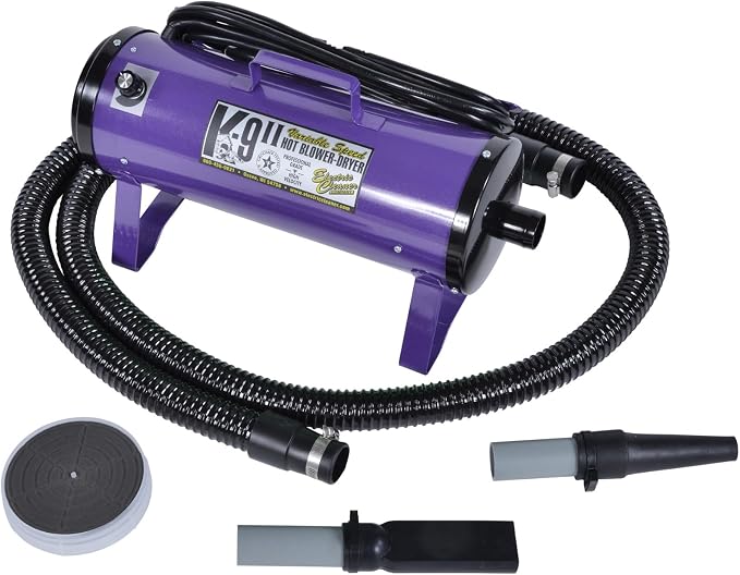 Electric Cleaner Company ECC K-9 II Variable Speed Dog Dryer, Professional Grooming Blower with Adjustable Airflow, Metallic Purple