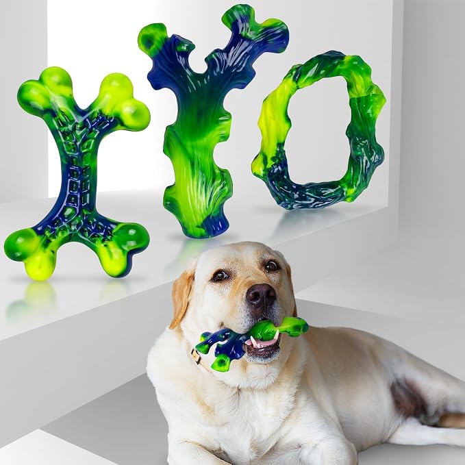 Frienhund 9-Pack Durable Dog Toys for Large Dogs: Durable Chew Toys for Large Breed, Indestructible Dog Toy for Aggressive Chewers, Dog, A for Furry Friends