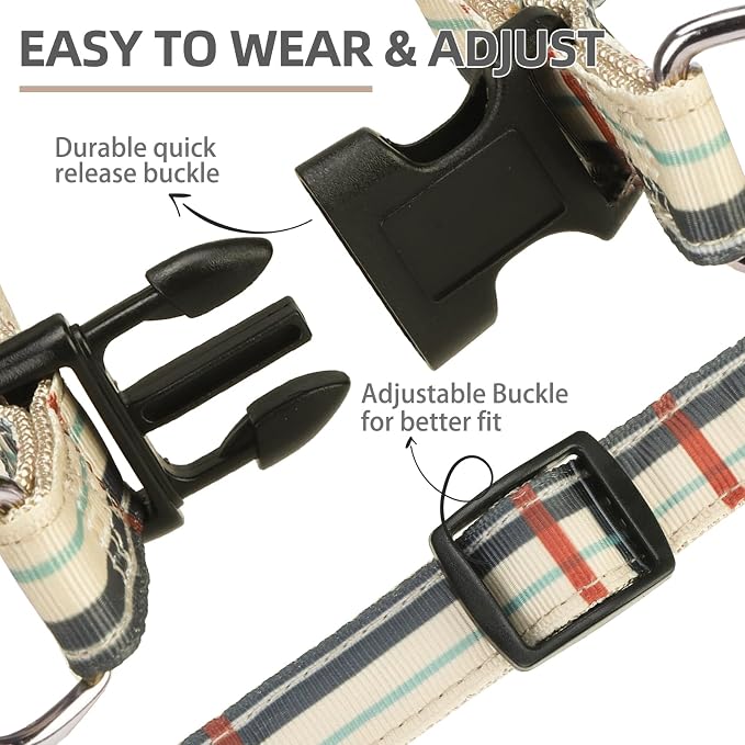 PUPTECK No Pull Dog Harness Medium Sized Step-in Adjustable Puppy Vest | Soft Webbing Basic Halter with ID Tag for Outdoor Walking