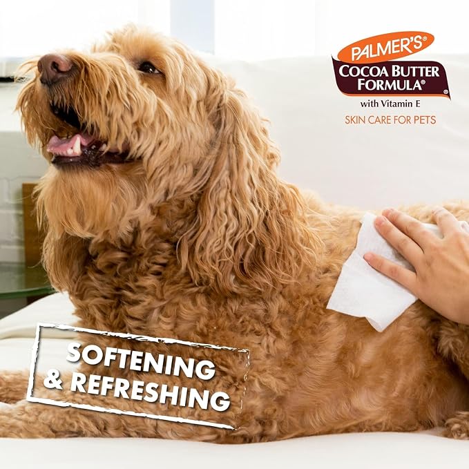 Palmer's for Pets Cocoa Butter Grooming Wipes, 100 Count (3 Pack)
