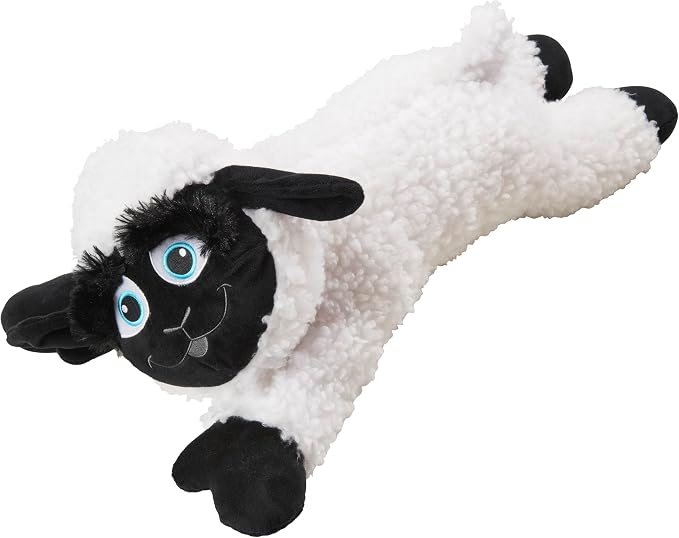 SPOT Baa Baa Black Sheep Plush Dog Toy - Cute and Cuddly Fleece Toy with Squeaker - Jumbo Size for Large Dogs and Puppies, 24in Black and White Lamb