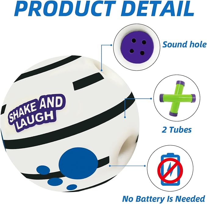 Glow in The Dark Dog Toys Ball, L, 3.94 in (10 cm) | Interactive, Shaking with Gibbering Sound