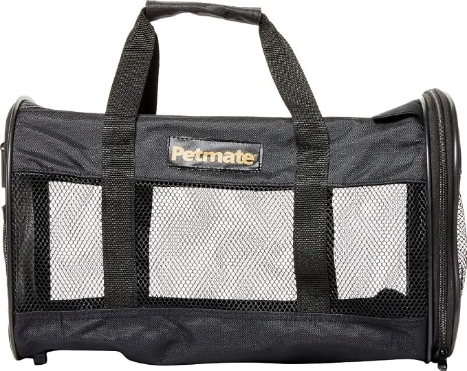 Petmate Kennel Cab Soft-Sided Dog & Cat Carrier, up to 10lbs, 17in, Black | Travel Carrier for Pets up to 10 lbs, Ideal for Small Dogs and Cats on the Go