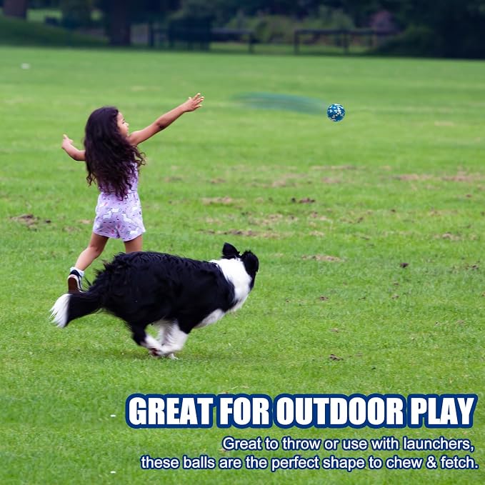 Mankoda Dog Balls, Indestructible Floating Tennis Balls, 2.5in, 4-Pack