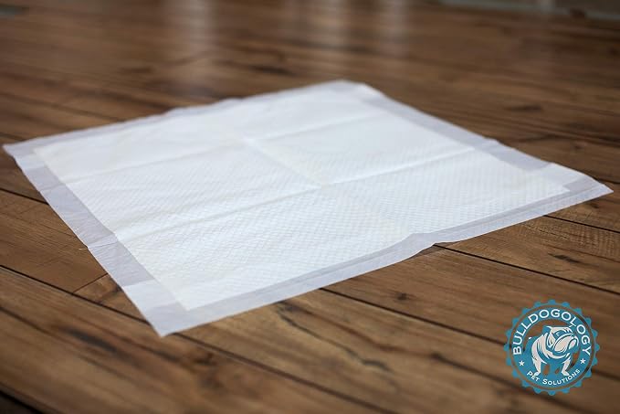 Puppy Pee Pads with Adhesive Sticky Tape (24x24) Large Premium Dog Pads - 6 Layer Dog Training Pads and Pet Wee Pads with Quick-Dry Bullsorbent Tech (300-Count, White)