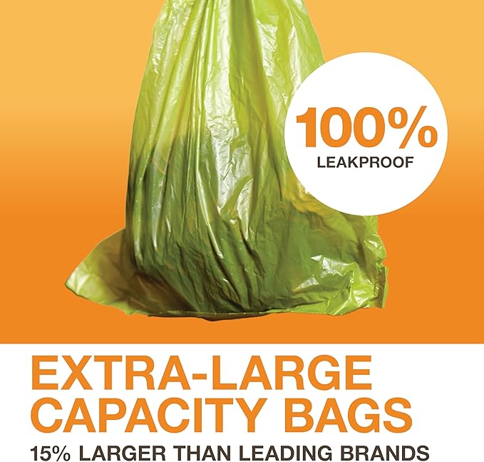Neater Pets Lift N’ Bag Extra-Capacity Dog Poop Bags Rolls, 20% Thicker Leakproof Poop Bags for Dogs, Extra-Large Dog Pooper Scooper Refill Bags, 12 Rolls - 180 Count, Lavender Scent, 14.25” x 9.5”
