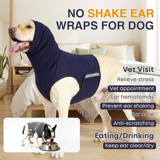 Dog Calming Hoodie Thunder Anxiety Relief Vest for Medium Dogs