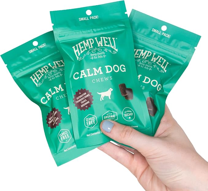 Hemp Well Calm Soft Chews for Dogs, Organic Stress Relief for Pets, 8ct