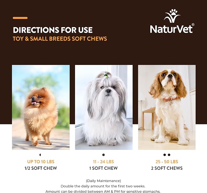 NaturVet Breed Specific Multivitamin for Toy & Small Breed Dogs | 60 Soft Chews