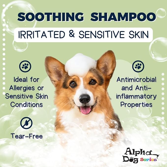 Grooming Natural Herbal Dog Shampoo, pH Balanced Shampoo for Dogs, Moisturizing Soothing Dog Shampoo for Sensitive Skin - 26.4 fl. oz.