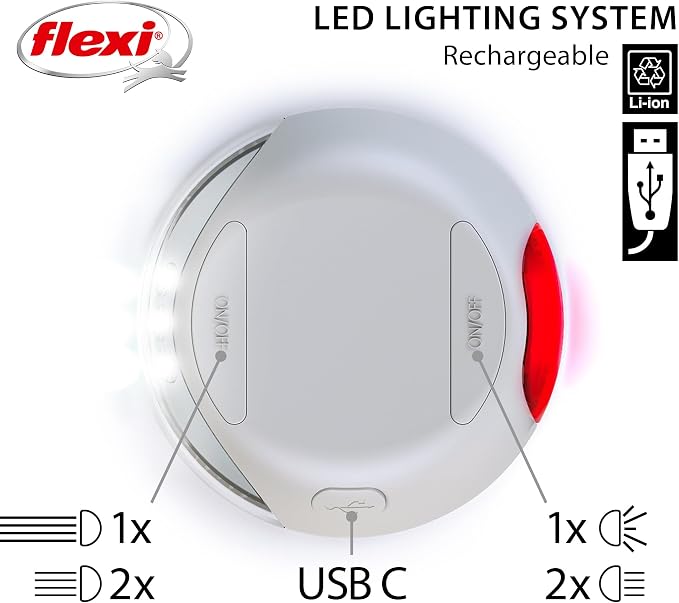 Flexi - CFNZLS-551-HGR - Leash Accessories - LED Lighting System, Light Grey