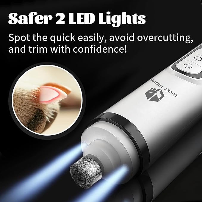 Silent Groom Pro Nail Grinder 2026, 3-Speed with LED Light