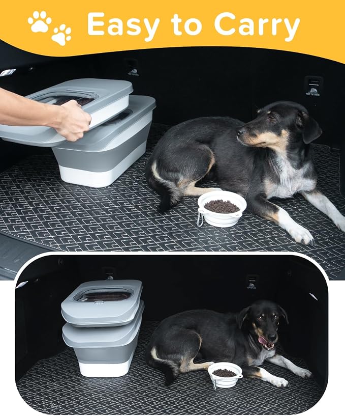 10-13 Lbs Dog Food Storage Container, 13 Lbs, Grey