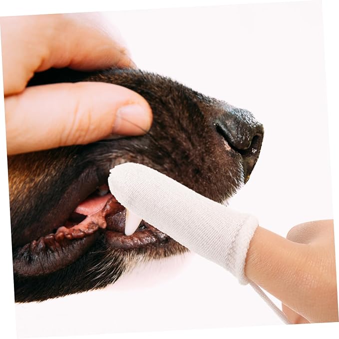 10pcs Dog Finger Toothbrush Durable Nylon Pet Tooth Cleaning Brush for Cats and Dogs Effectively Reduces Plaque Freshens Breath for Pet Owners