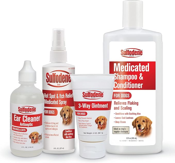 Sulfodene Medicated Shampoo & Conditioner for Dogs 12oz (Pack of 6)