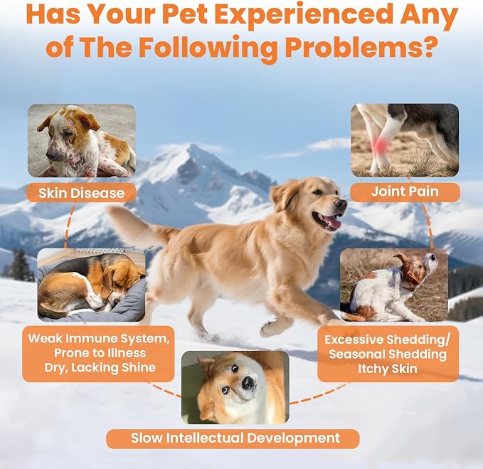 VUN Salmon Fish Oil for Dogs Skin and Coat,Unflavored Dog Omega 3 Oil