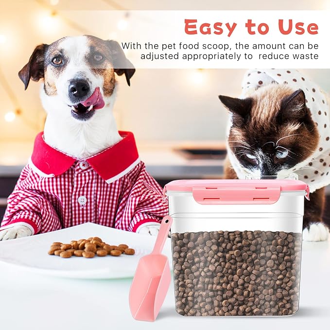 3 Pieces Animal Food Storage Containers, 3.8 L