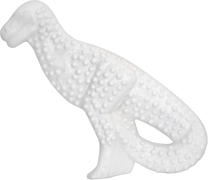 Nylabone Power Chew Dental Dinosaur Dog Chew Toy, Chicken Flavor, Large | Large breeds, durable dog toys for aggressive chewers, long lasting, discourages destructive chewing, for dogs up to 50 lbs