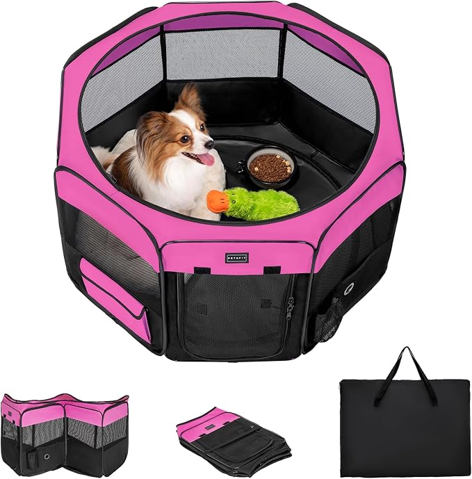 PETSFIT Puppy Playpen, 29in, with Waterproof Mat