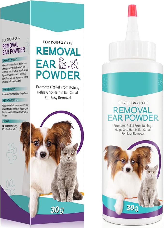 ZIXAOK Dog Ear Cleaner Removal Ear Powder, 30g
