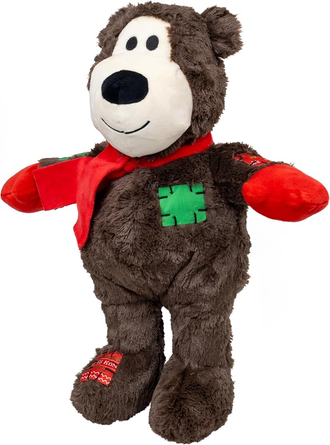 KONG Holiday Wild Knots Bear Dog Toy – (2 Pack, Jumbo)