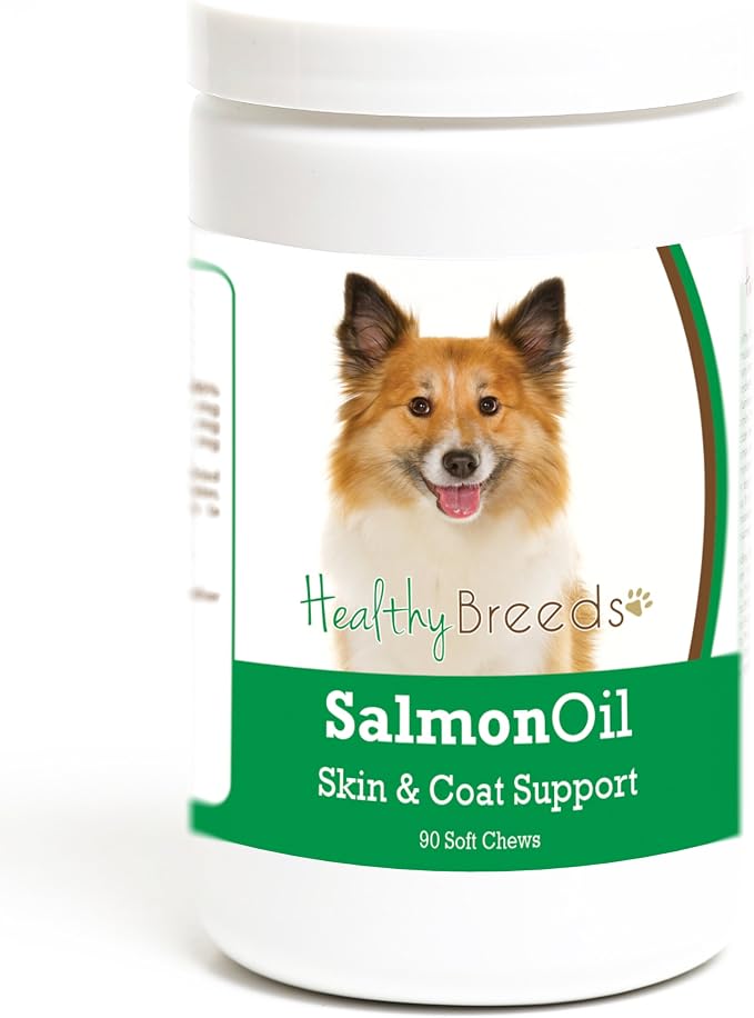 Healthy Breeds Icelandic Sheepdog Salmon Oil Soft Chews 90 Count, Brown